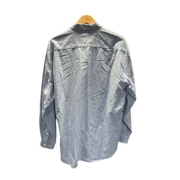 Tommy Hilfiger Set of 2 Long Sleeve Striped Button-Down Shirts Green and Blue La - Picture 6 of 10